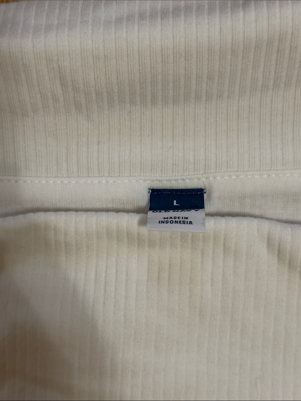 Old Navy White Ribbed Off-the-Shoulder - Picture 2 of 3